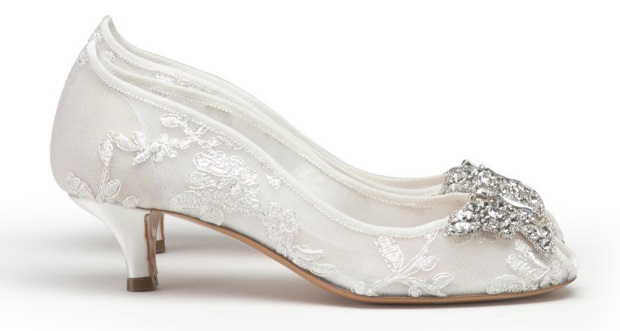 mid heel bridal shoes