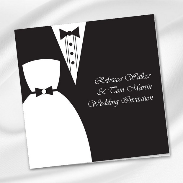 Dress Tux Wedding Invite Printie Dress Tux Wedding Invite Printie