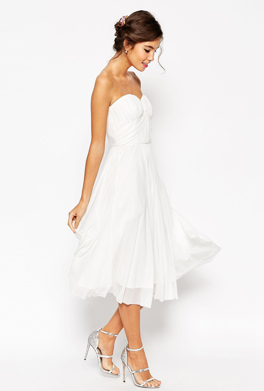 white bridesmaid dress asos