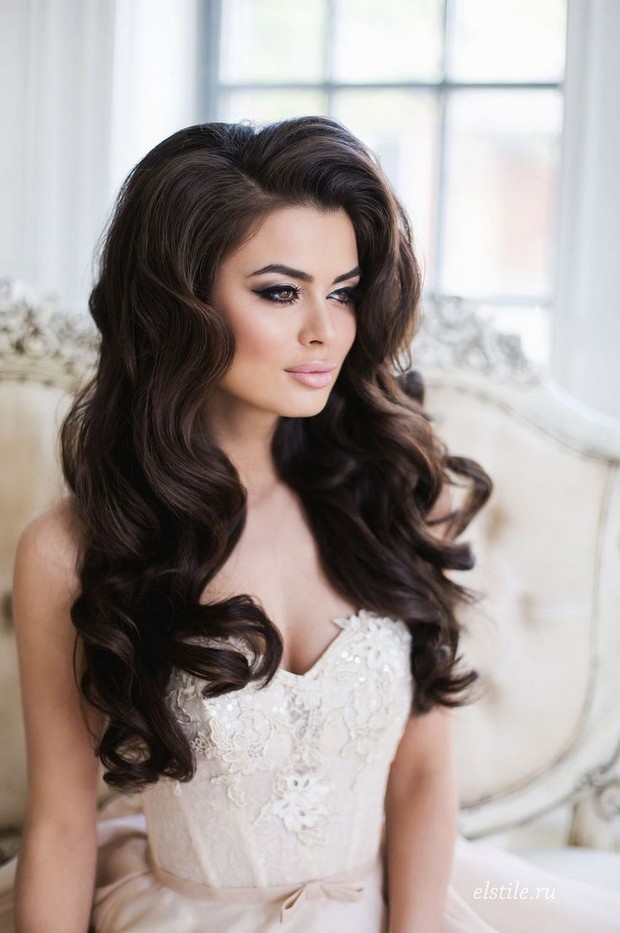 wedding hairstyles for long hair vintage