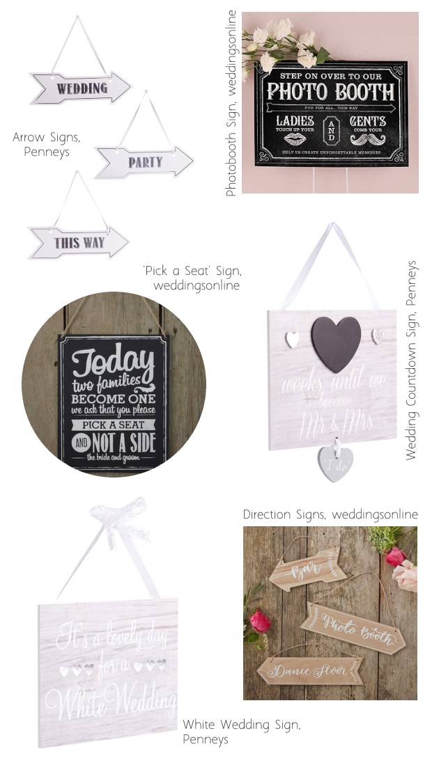 Brilliant Budget Wedding Decor From The High Street Weddingsonline Budget Wedding Signs Decor Ireland