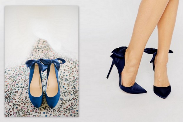 designer blue wedding shoes