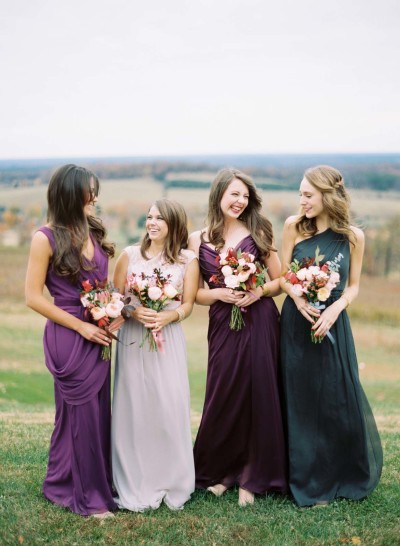 mix and match green bridesmaid dresses