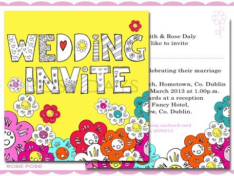 rosy days floral invite