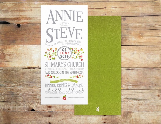 little ivory floral invite