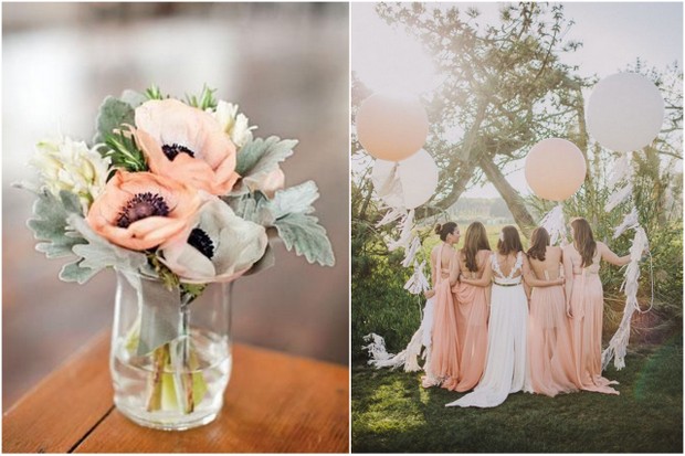 Pretty As A Peach Vintage Rustic Grey Wedding Colour Rustic And This Grey Peach Palette Is A Fabulous Alternative For Spring Wedding