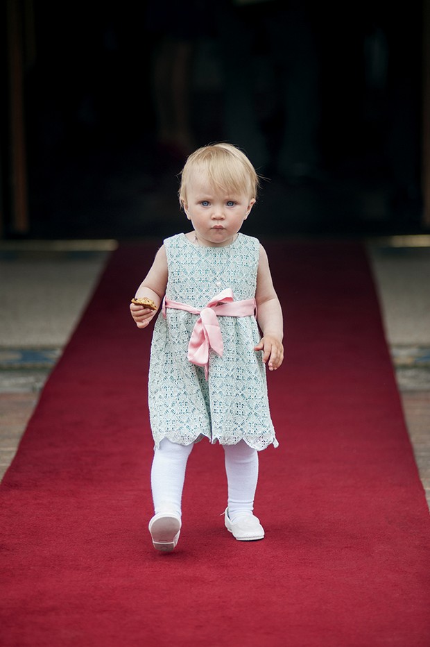 little wedding guest on red carpet