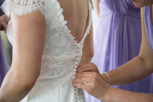 buttoning up wedding dress