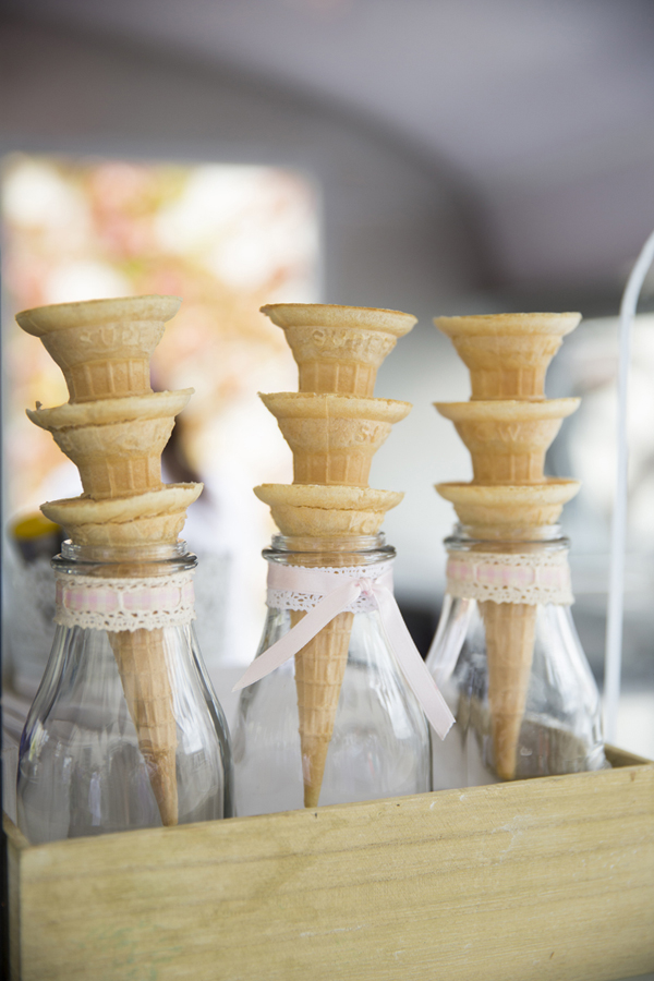 lace covered ice cream cones