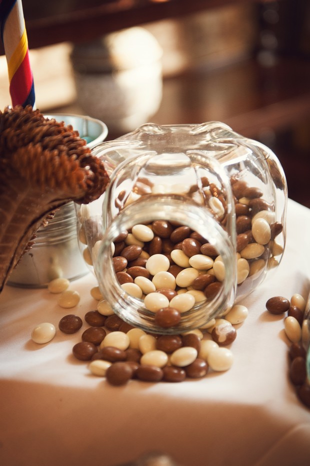 chocolate sweet wedding candy table