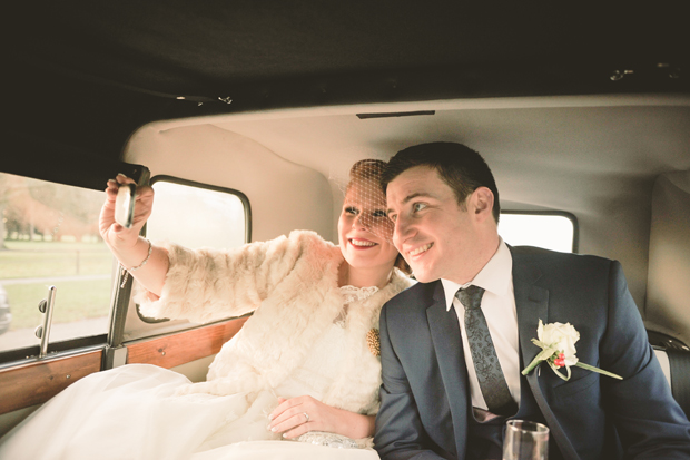 charlene-stephen-wedding-getaway-car-selfie
