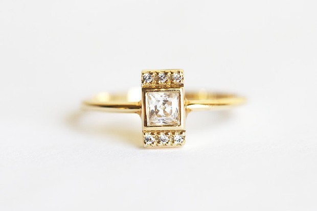 princess-diamond-engagement-ring-modern-minimalistvs-etsy