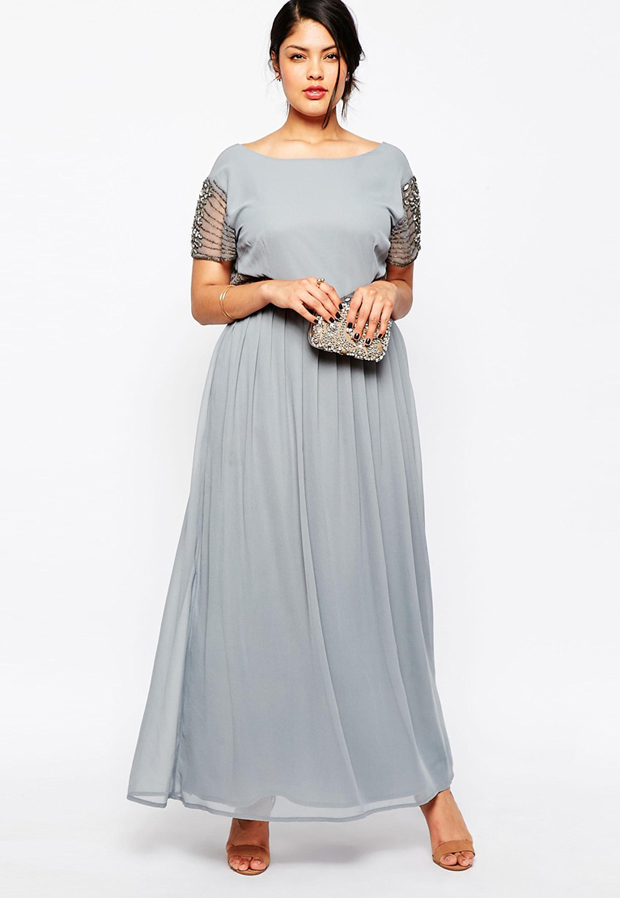 plus-sizegrey-bridesmaid-dress