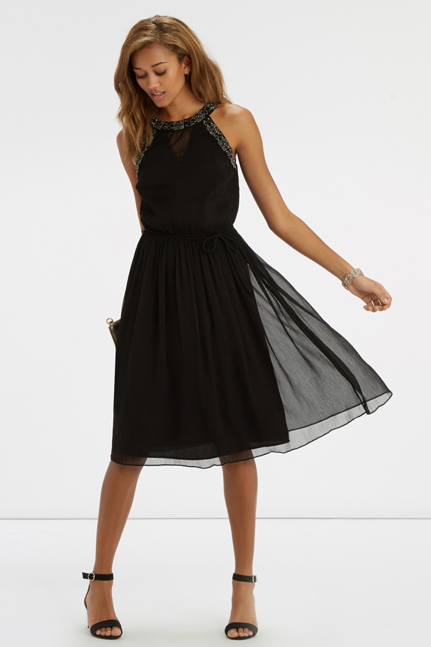 oasis-black-bridesmaid-dress