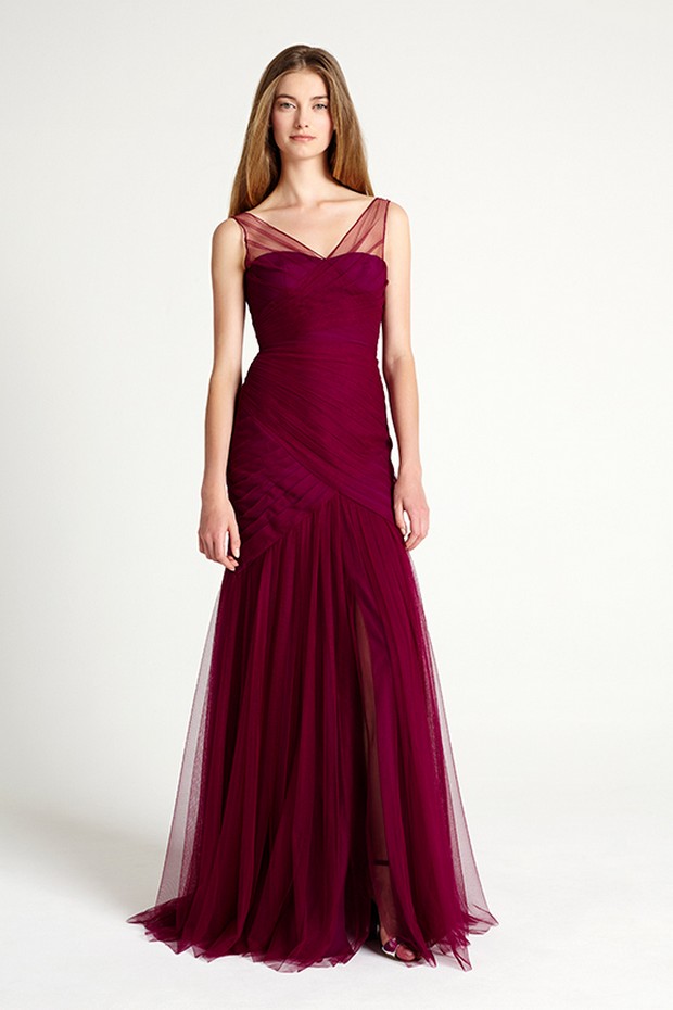 winter-bridesmaid-dresses-maroon-monique-lhuillier-bridesmaids
