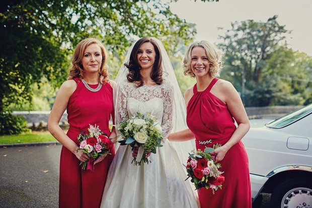 24-Bridesmaids-same-colour-different-styles-red-dessy-dresses