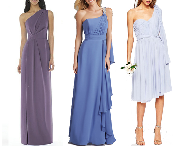 one-shoulder-dresses-bridesmaids-blue