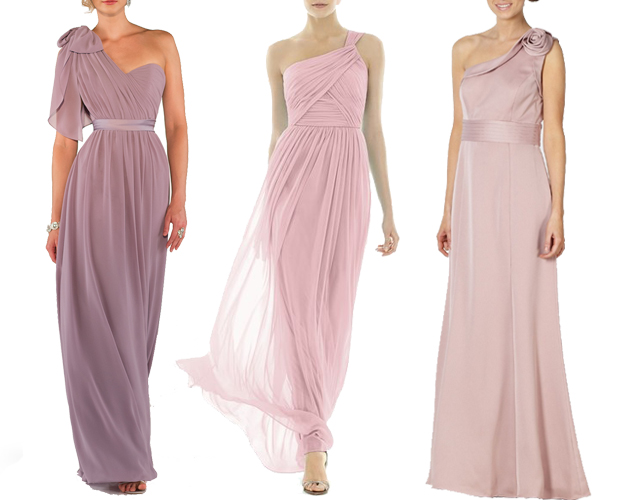 pink-one-shoulder-bridesmaid-dresses