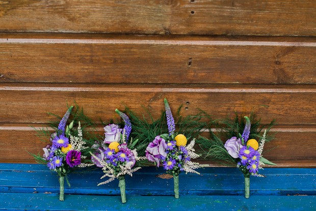 8-Purple-Yellow-Wedding-Theme-Boutonnieres-Kathy-Silke-Photography-weddingsonline