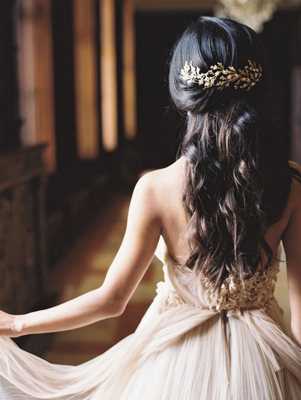 romantic-half-up-half-down-wedding-hairstyle-with-embellished-sldie