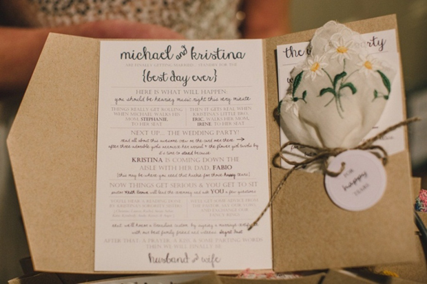 30 Of The Best Ceremony Booklet Ideas Weddingsonline Ceremony Booklet With Hy Tears Hankerchief