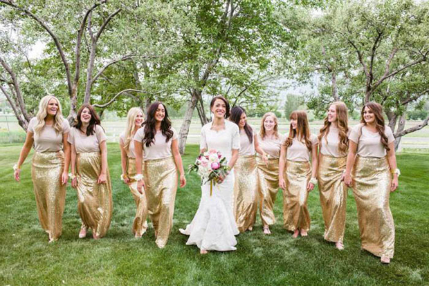 bridesmaids-separates-gold-sequin-skirts
