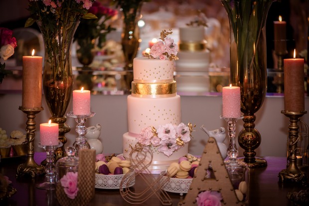 loughrea-hotel-real-wedding-paul-duane-romantic-pink-and-gold-wedding-cake