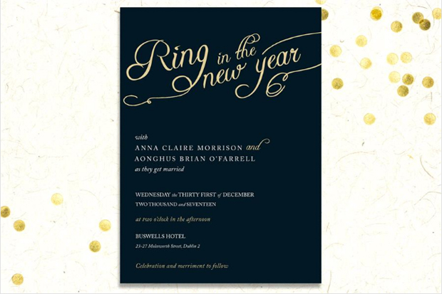 black-and-gold-ring-in-the-new-year-wedding-invitation