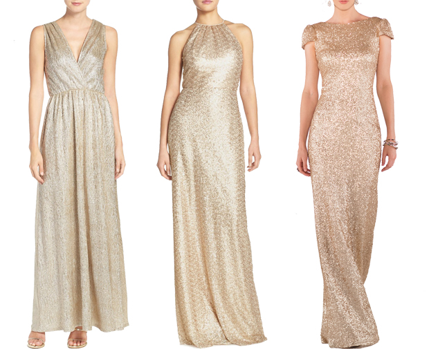 glittery-gold-bridesmaid-dresses