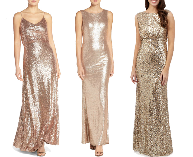 gold-sequinned-bridesmaid-dresses