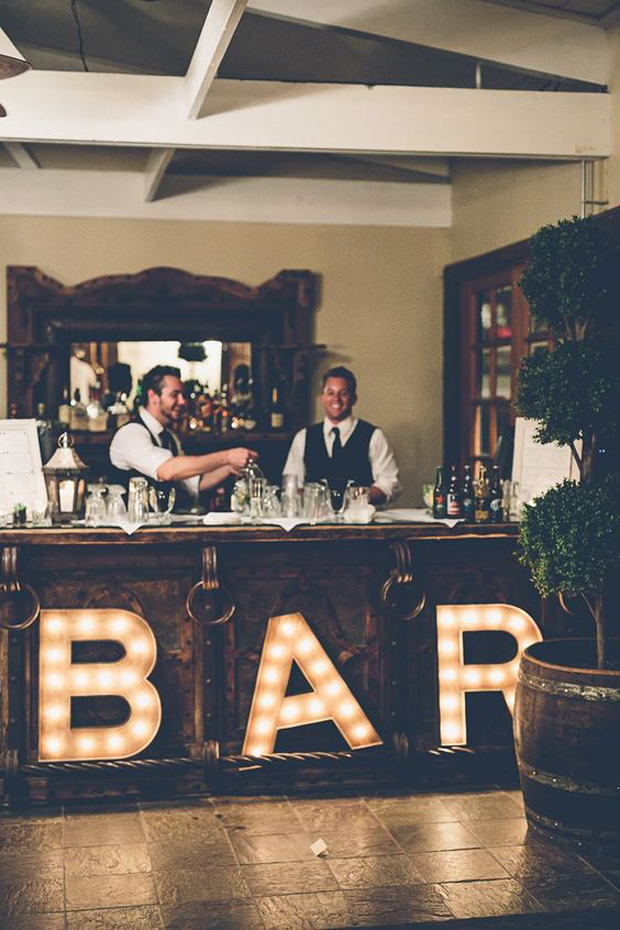 15 Brilliant Ways to Use Light Up Letters in Your Wedding