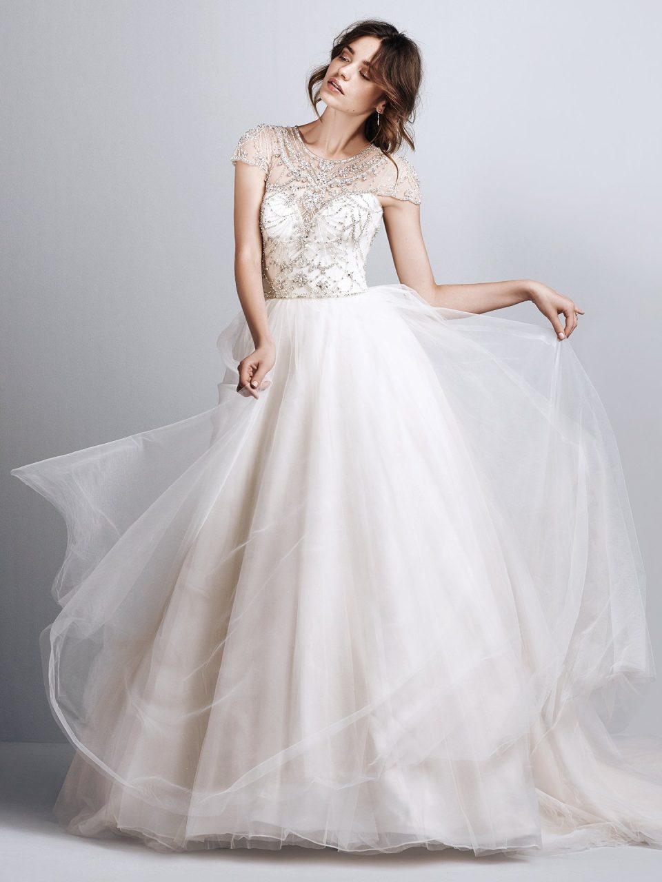 21 Exquisite Wedding Dresses with Cap Sleeves  weddingsonline