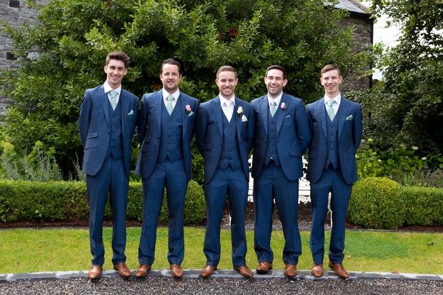 navy blue groomsmen suits