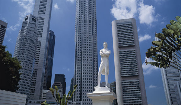 Singapore's modern skyline Singapore's modern skyline