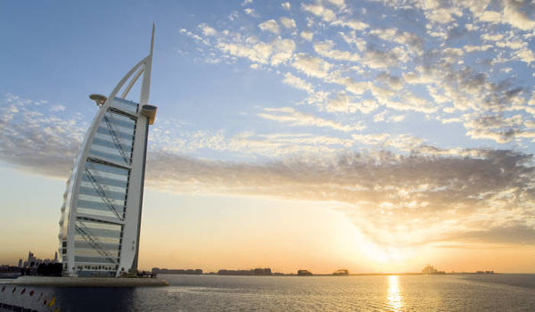 skyline of Dubai, world famous Burj Al Arab skyline of Dubai, world famous Burj Al Arab