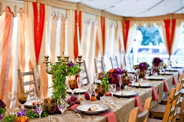 Moroccan style wedding with vine fruits