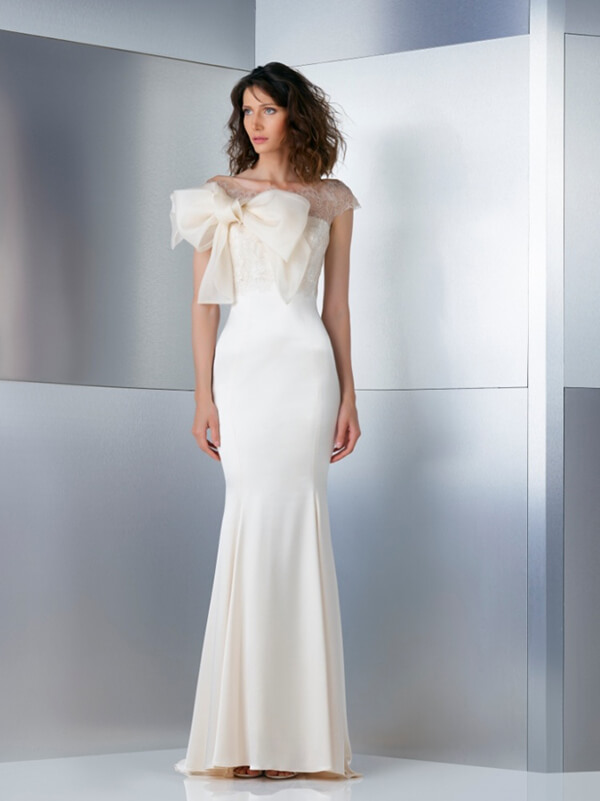 vestido de novia con lazo