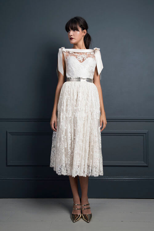 vestido de novia con lazo