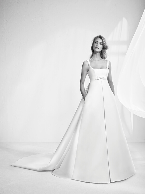 vestido de novia con lazo
