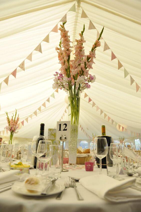Tall table centrepieces