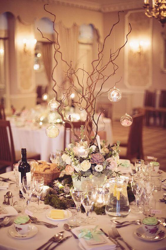 Tall table centrepieces
