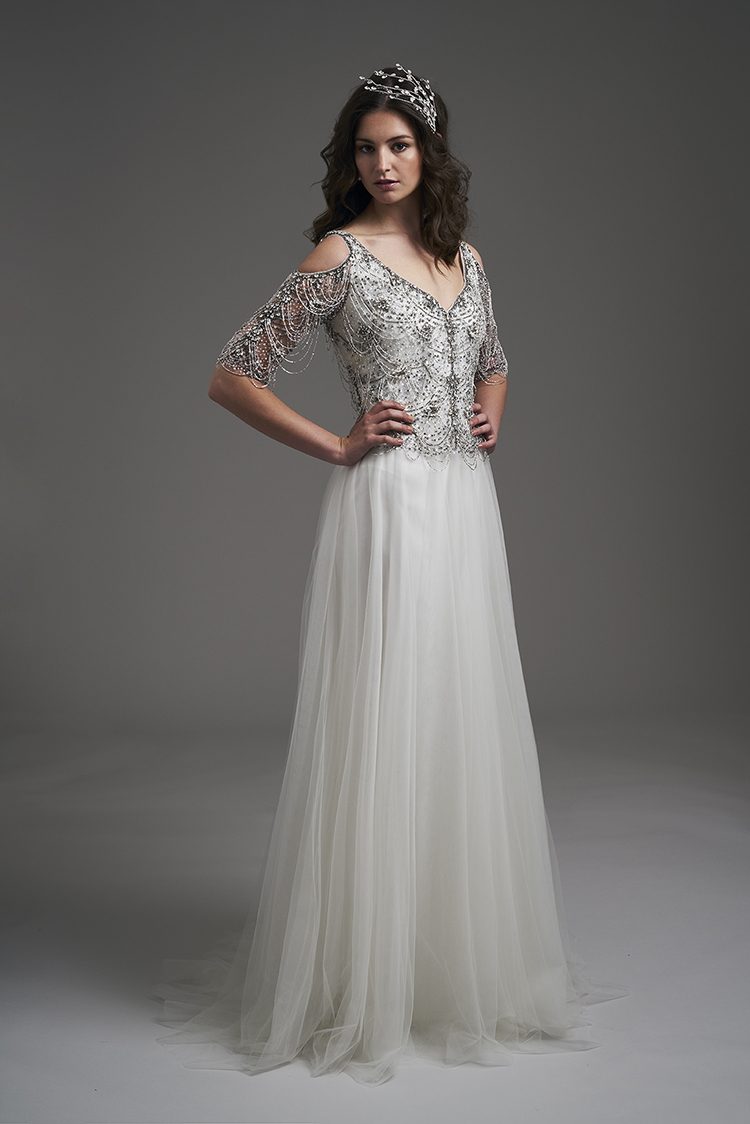 Vestido de novia brillante