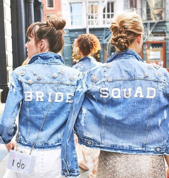 slogan bride jacket 